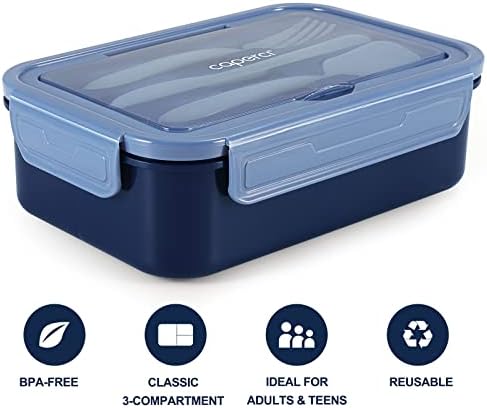 Caperci Classic Bento Box Adult Lunch Box for Older Kids - Leakpoof