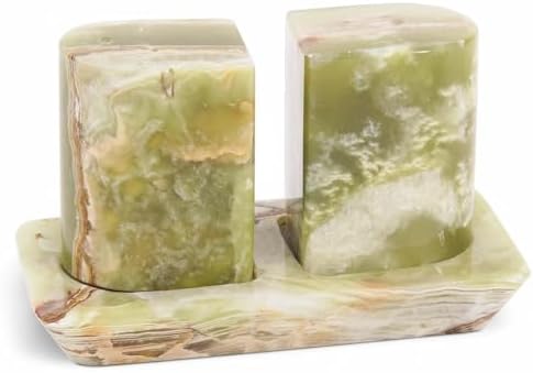 Radicaln Marble Salt and Pepper Shakers Set with Tray