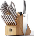 KnifeSaga 14 Pcs Japanese Steel Knife Set with Block
