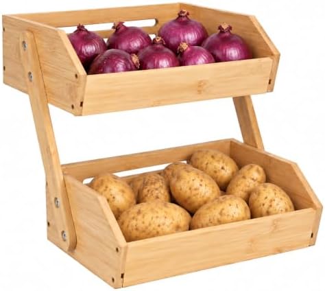 Potato Onion Storage Bins, Wooden Pantry Organizers and Storage