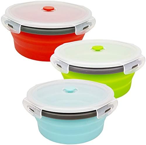CARTINTS 1200ml Large Collapsible Food Containers Silicone Lunch