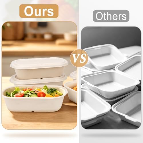 50 Pack 34 fl oz Meal Prep Containers with Lids, Take Out Food Boxes