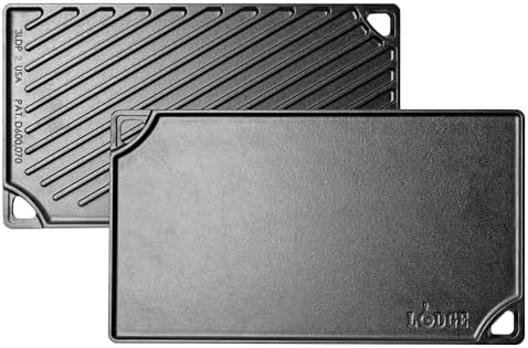 Lodge Reversible Cast Iron Grill/Griddle Pan, 16.75 x 9.5 Inches