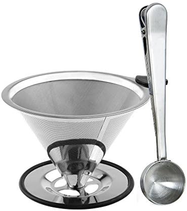 Jian Ya Na Coffee Filter Reusable Double Fine Mesh Pour Over Coffee