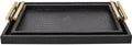 Set of 2 Modern Elegant Large Wood Serving Tray, Rectangle Decorative