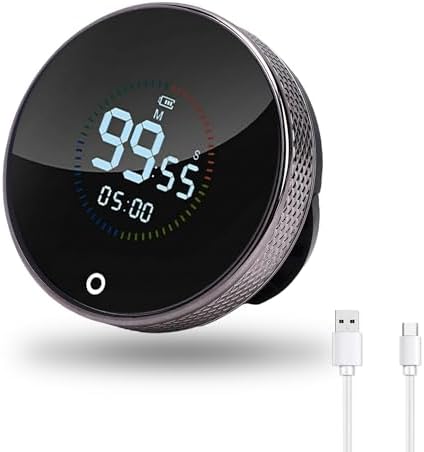 Magnetic Kitchen Timer, USB Rechargeable
