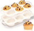 CAKETIME Large Muffin Pan, Metal Reinforced Frame 3.5 Inch Jumbo