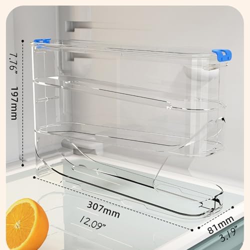 3-Tier Dark Brown Refrigerator Egg Container
