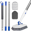 Tile Tub Scrubber Brush with 52-inch Adjustable Long Handle 3-in-1