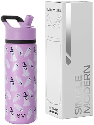 Simple Modern Halloween Kids Water Bottle | 14oz | Ghosts