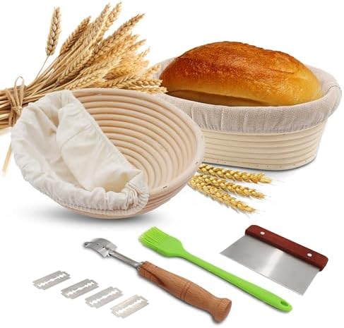SliceElite Banneton Proofing Basket Set – 9" & 10" Round Sourdough