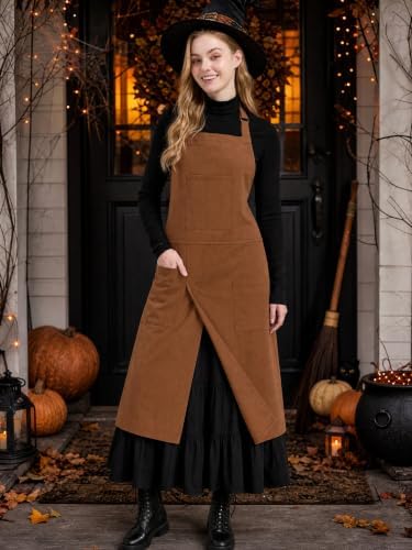Molaxhome Split Pottery Apron with 3 Pockets Unisex with Adjustable