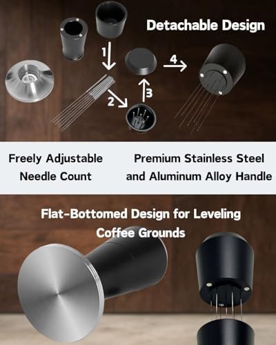 Espresso Tamper 51/53/58mm Magnetic WDT Tool 2 in 1 Accessories