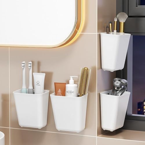 4 Piece Kitchen Cabinet Door Storage Box,Self Adhesive Wall Mounted