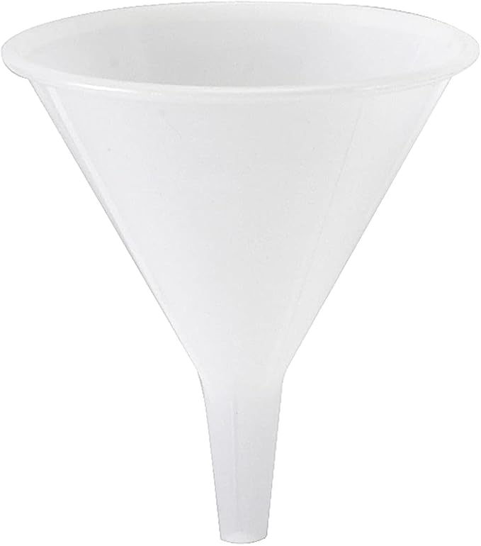 Hutzler 8 oz Plastic Funnel, Food Safe, BPA Free, Heat Resistant Polypropylene by HutzlerManufacturingCo