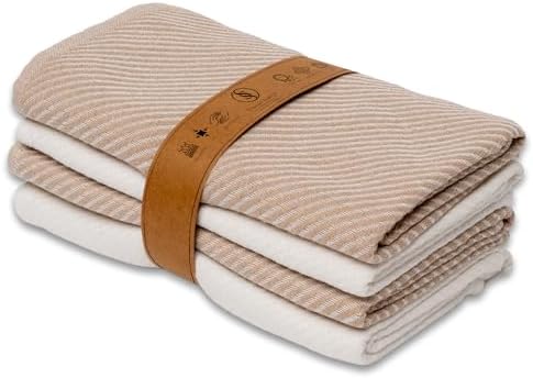 Ossano Kitchen Towels Set - 4 Pack, (20" x 30") - Boho & Decorative