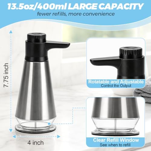 Stainless Steel Soap Dispenser for Hand Soap & Dish Soap