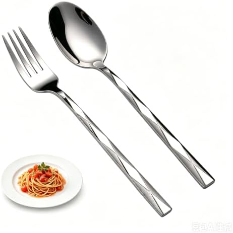 12-Piece Stainless Steel Spoon and Fork Set for Everyday Home Use