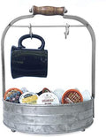 Autumn Alley Rustic Farmhouse Galvanized Coffee Mug Rack Organizer for