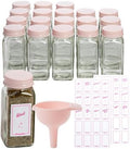 Paris Hilton Glass Spice Jar Storage Set, 4-Ounce Empty Spice Jars
