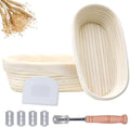 Banneton Bread Proofing Basket Set of 2, 11 Inch Oval Proofing Basket