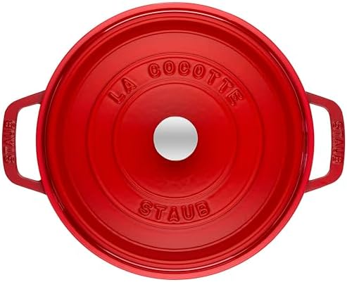 Staub 7-Qt Dutch Oven, Serves up to 7-8 People, Oven Safe to 500°F, Red