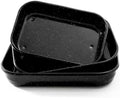3-Pack Turkey Roasting Pans 17/15/13Inch Spotted Enamel Steel,Ovens