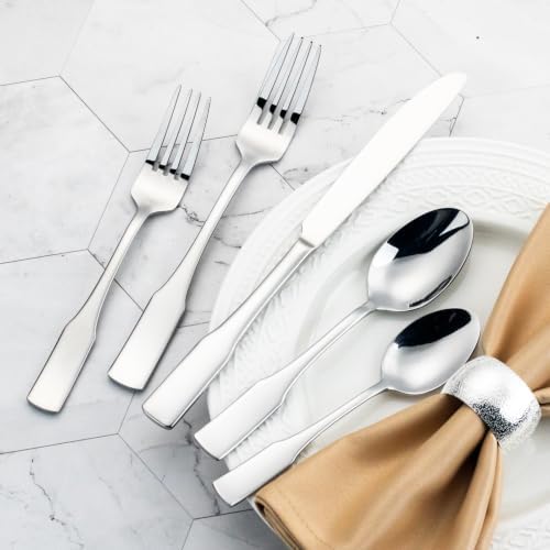 Alata Kate 20-Piece Silverware Set Stainless Steel Flatware