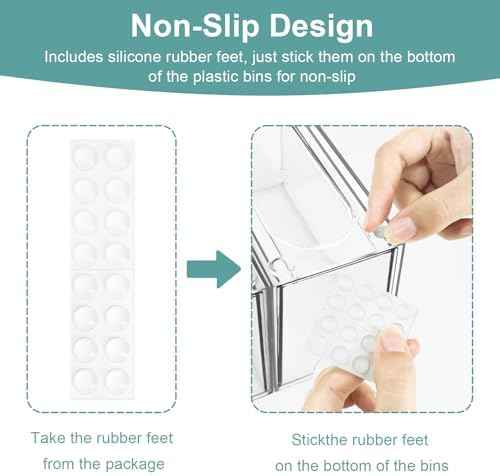 LANLISA Acrylic 6 Pack Tea Bag Organizer and Storage