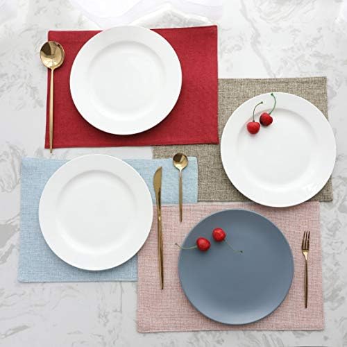 Home Brilliant Linen Placemats Set of 4 Heat Resistant Dining Table
