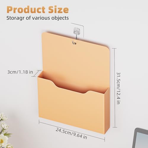 Marbrasse 2 Pack Magnetic File Holder - Paper Holder, Pocket