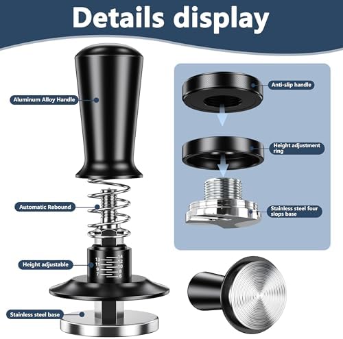 54mm Espresso Accessories Kit,WDT Tool Espresso Machine Tamper Tools