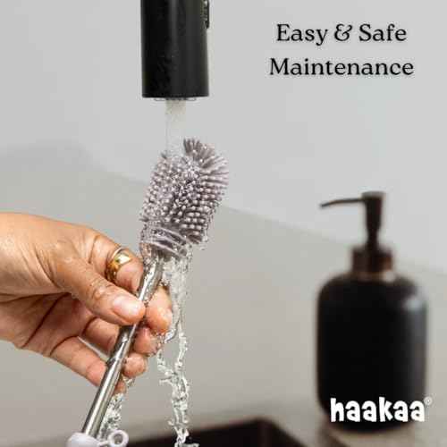 Haakaa Food-Grade Silicone Cleaning Brush Kit, 3-Piece