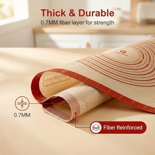 Silicone Pastry Dough Mat, 28 x 20 Inch, Extra Large