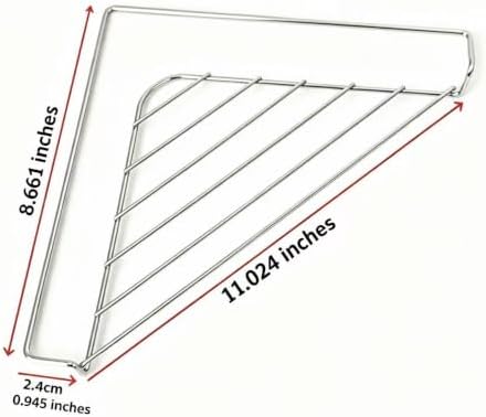Triangle Dish Drying Rack for Sink Corner, Black and Silver