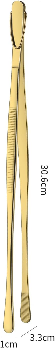 DEHOV 12 Inch Gold Stainless Steel Kitchen Tweezers - Image 3