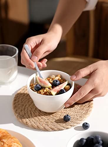 Sweese Set of 6 Porcelain Bouillon Cups, White High-Grade Durable