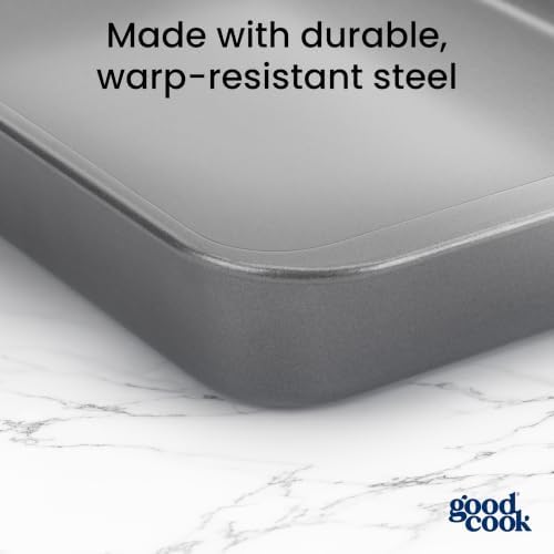 GoodCook Set of 2 Nonstick Steel 13" x 9" Cake Baking Pans with