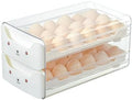 Refrigerator Egg Storage Box, Large Capacity Double Layer Drawer Egg