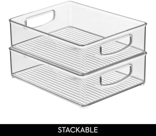 iDesign Stackable Pantry Bin, Clear
