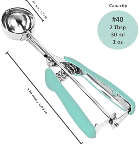 Ice Cream Scoop, #40 Cookie Scoop, 2 Tbsp/30 ml/1 oz Cookie Dough