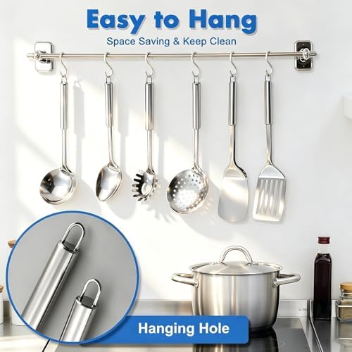 11-Piece Stainless Steel Cooking Utensil Set with Holder