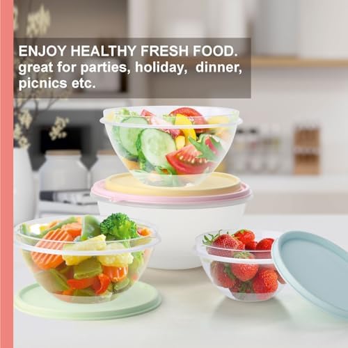 Food Storage Containers with Lids Set of 4 - 60oz, 40oz, 27oz, 13oz