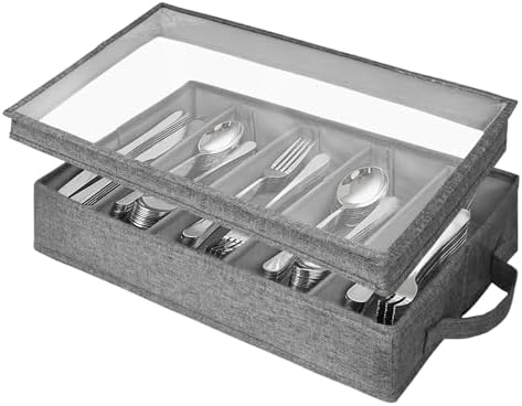 Silverware Storage Box with Removable Lid