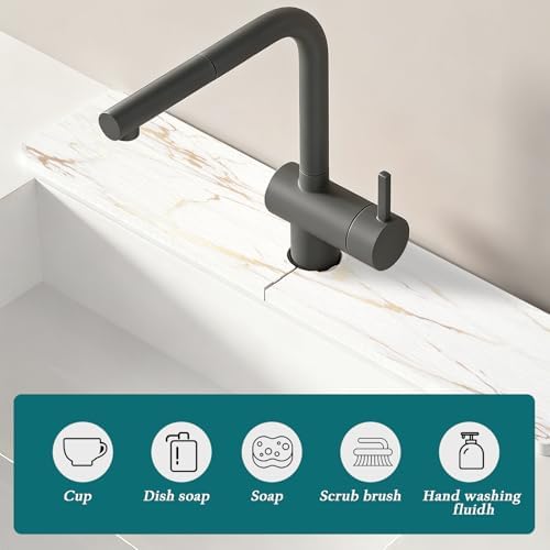 Mrcrypos Stone Faucet Mat for Kitchen Sink, 23.6" Fast Drying Sink