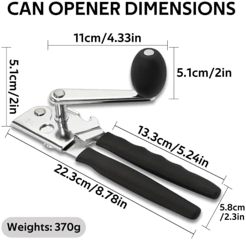 Decorwell Manual Can Opener Heavy Duty Stainless Steel, Commercial Can