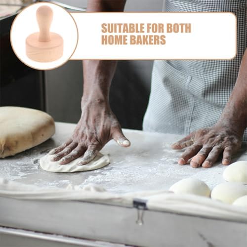 2 Pack Wooden Tart Tamper with Removable Bottom Pan