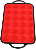Homoyoyo Mini Muffin Pan with 24 Cups, Silicone Iron Frame Xmas