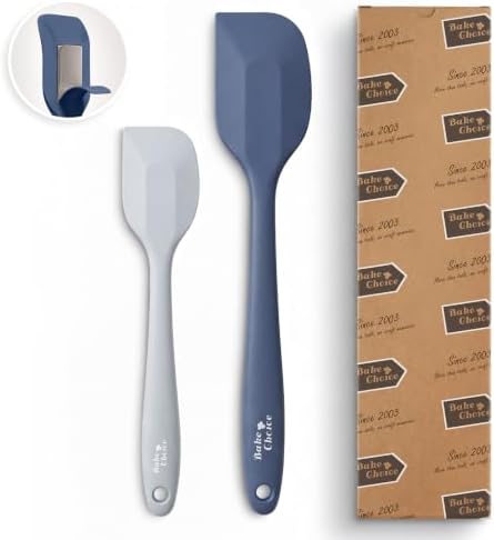 Bake Choice 2-Piece Heat Resistant Silicone Spatula Set with Steel