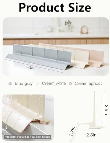 23 Inch Silicone Sink Splash Guard - Kitchen Sink Water Splash Guard